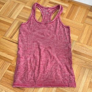 Lululemon Athletica Pink Fitted Sleeveless Tank Top